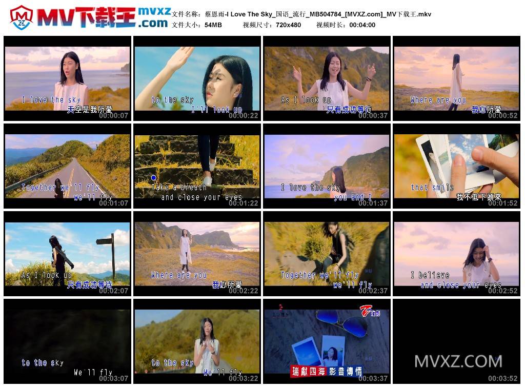 蔡恩雨-I Love The Sky_国语_流行_MB504784